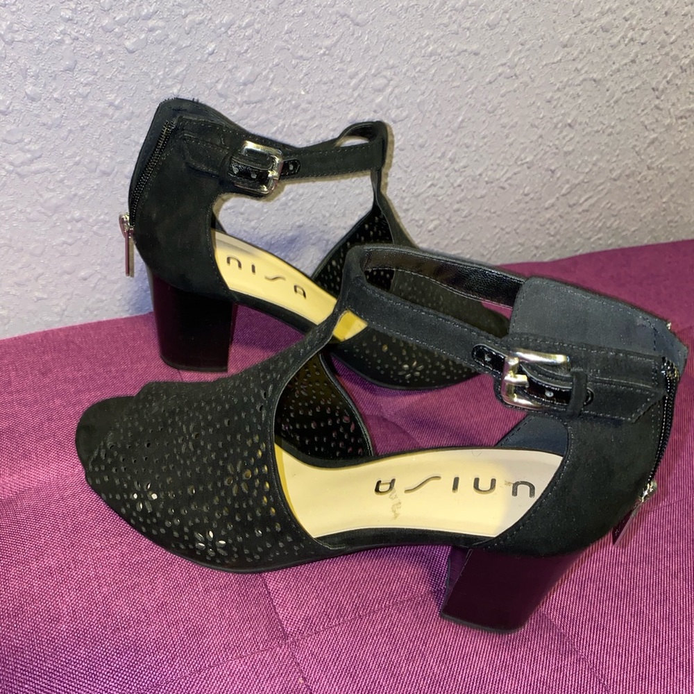 Black bootie heels